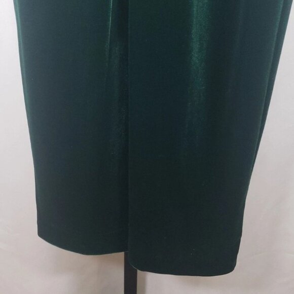 Michael Kors Green Stretch Velvet Sleeveless Twist Neck Midi Dress SZ M - NWT - Picture 5 of 8